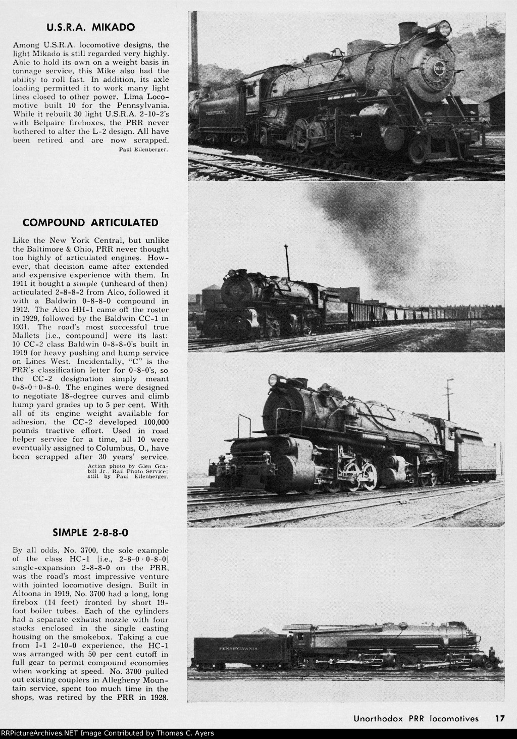 "PRR Ventures In Locomotives," Page 17, 1949